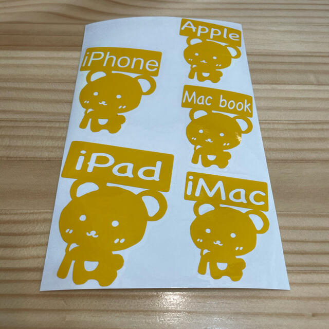 くまさん ステッカー iPhone iPad Mac アウトレット58 スマホ/家電/カメラのスマホアクセサリー(その他)の商品写真