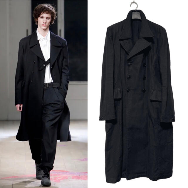 Yohji Yamamoto(ヨウジヤマモト)の 11AW ヨウジヤマモト コットンダブルコート 【1652】 メンズのジャケット/アウター(チェスターコート)の商品写真