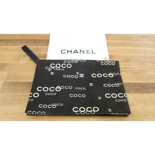 シャネル(CHANEL)のCHANEL シャネル ココ キャンバス クラッチ ポーチ 黒(クラッチバッグ)