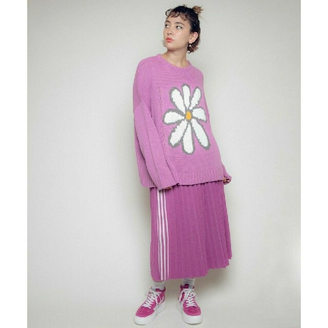 Candy Stripper★LAME PLEATS KNIT SKIRT