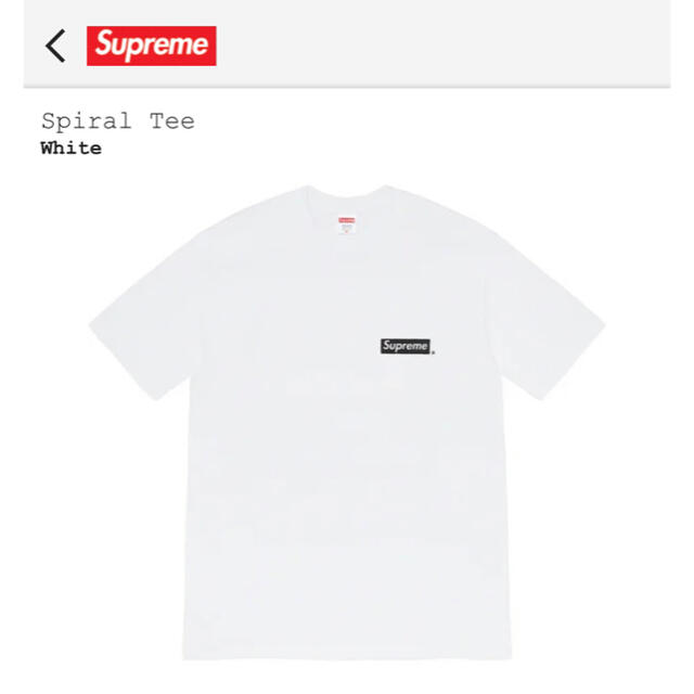 Supreme(シュプリーム)のsupremeシュプリーム　Spairalスパイラル　Tee Tシャツ　白　S メンズのトップス(Tシャツ/カットソー(半袖/袖なし))の商品写真