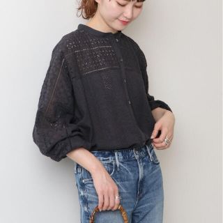 スピックアンドスパン(Spick & Span)の新品　Spick and Span ブロイダーレースドルマンブラウス2(シャツ/ブラウス(長袖/七分))