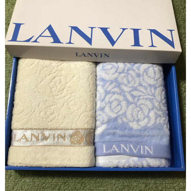 LANVIN 新品 LANVIN ランバン フェイスタオル 2枚セットの通販 by 's shop｜ランバンならラクマ