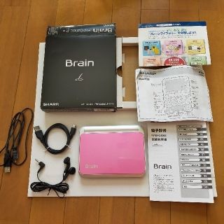 シャープ(SHARP)のSHARP☆カラー電子辞書☆PW-G4000-P☆ピンク☆中学生向け充実☆中古(電子ブックリーダー)