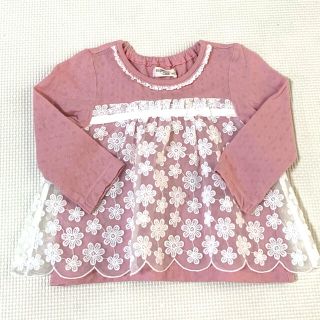 ビケットクラブ(Biquette Club)のBiquette Club オーガンジー 花柄レース刺繍 Tシャツ(シャツ/カットソー)