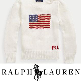 ポロラルフローレン(POLO RALPH LAUREN)のラルフローレン フラッグ セーター ホワイト 、ケイトスペードワンピース(ニット)