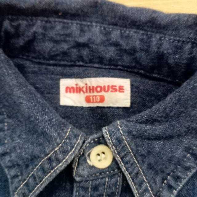 mikihouse(ミキハウス)のミキハウス デニムシャツ 110cm 02MN0221580 キッズ/ベビー/マタニティのキッズ服男の子用(90cm~)(ブラウス)の商品写真