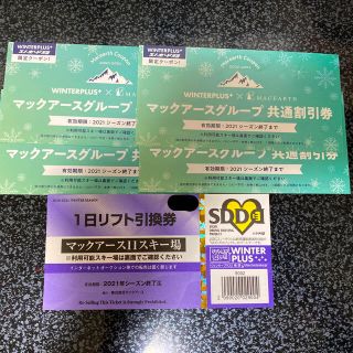 マックアース　共通　リフト券　割引券付　スキー場　鷲ヶ岳　おじろ　ちくさ　峰山(ウィンタースポーツ)