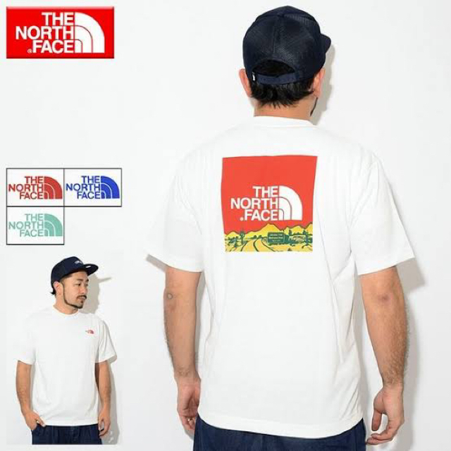 THE NORTH FACE(ザノースフェイス)のノースフェイス 半袖Tシャツ スクエアロゴ　ホワイト Lサイズ メンズのトップス(Tシャツ/カットソー(半袖/袖なし))の商品写真