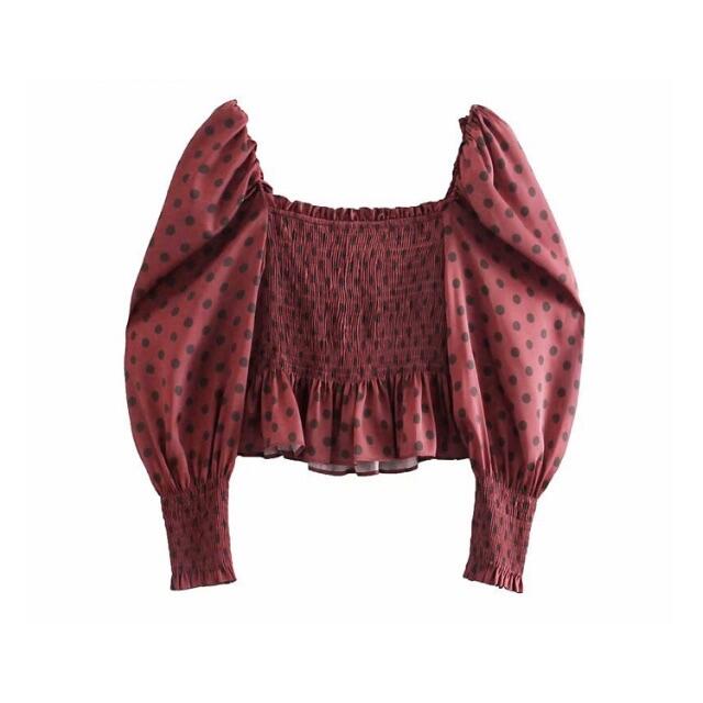 ZARA - 春先行3554◆水玉 ドット セットアップ 2点セット