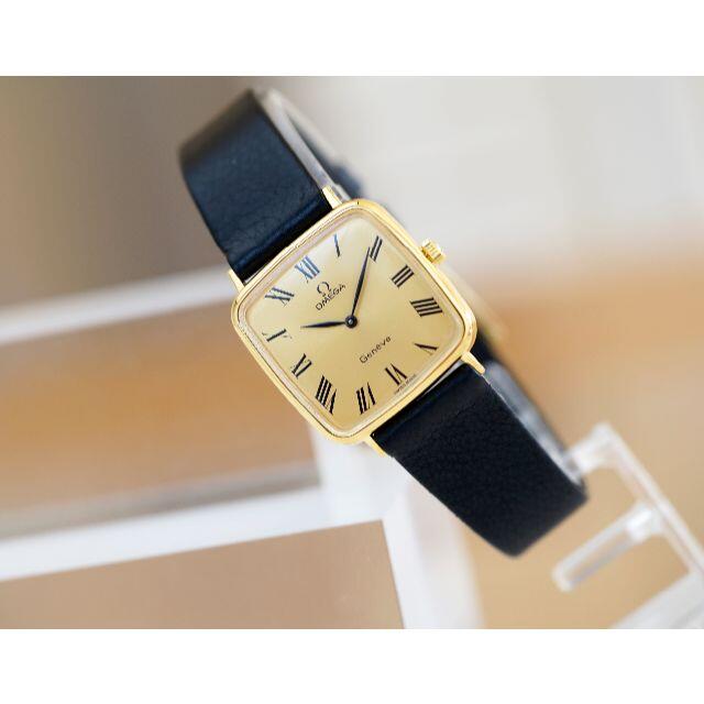 OMEGA(オメガ)の美品 オメガ ジュネーブ スクエア ゴールド ローマン 手巻き メンズ  メンズの時計(腕時計(アナログ))の商品写真