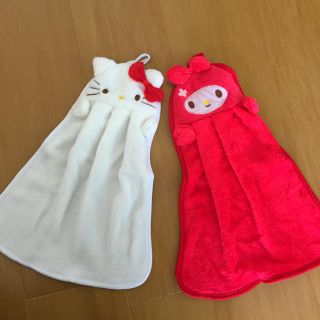 サンリオ(サンリオ)のキティちゃん マイメロ ハンドタオル 新品未使用 2枚セット(タオル/バス用品)