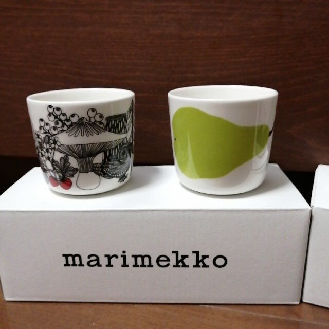 marimekko(マリメッコ)のお値下げ　マリメッコ　ラテマグ　4点セット インテリア/住まい/日用品のキッチン/食器(食器)の商品写真