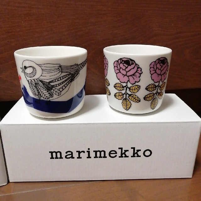 marimekko(マリメッコ)のお値下げ　マリメッコ　ラテマグ　4点セット インテリア/住まい/日用品のキッチン/食器(食器)の商品写真