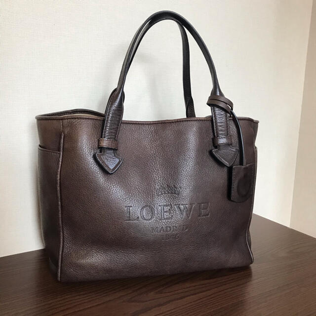 LOEWE ロエベ トートバッグ ヘリテージ ロゴ 人気 レザーレディース