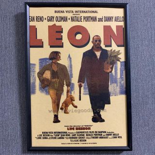 ポスター 056 フレーム付 映画 LEON レオン レトロデザイン(フォトフレーム)