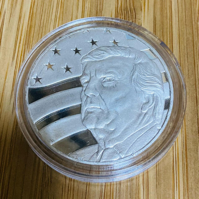 トランプ大統領　1オンス　銀貨　国旗/ホワイトハウス美術品/アンティーク