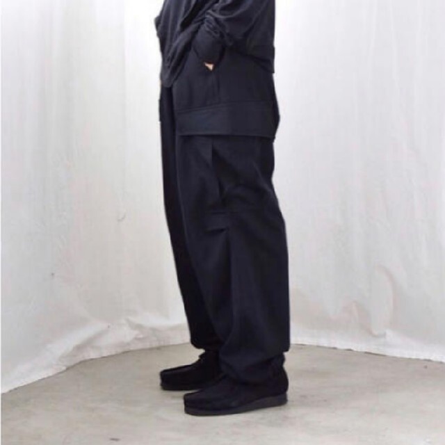 COMOLI - comoli 21ss ウールギャバ 6P カーゴパンツ Navy サイズ2の