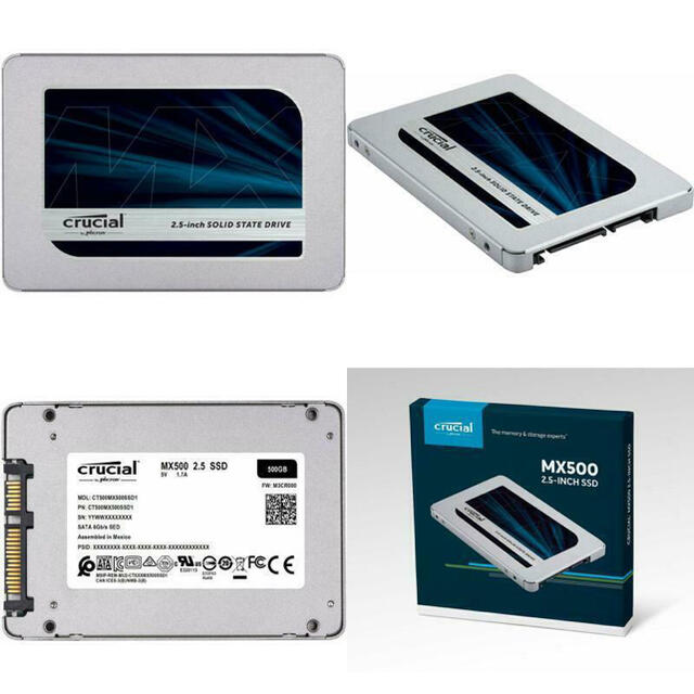 Crucial SSD 500GB MX500 内蔵2.5インチ