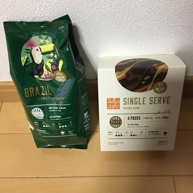 TULLY'S COFFEE(タリーズコーヒー)のタリーズコーヒー2021年コーヒー粉とシングルサーブ 食品/飲料/酒の飲料(コーヒー)の商品写真