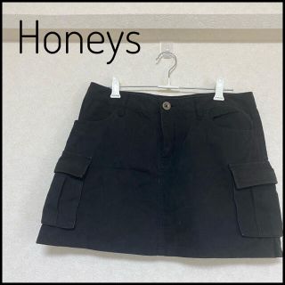 ハニーズ(HONEYS)の【Honeys】台形ミニスカート(ブラック、黒)(ミニスカート)