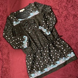 ミニマム(MINIMUM)のミニマム　花柄ワンピース　M 美品(ミニワンピース)