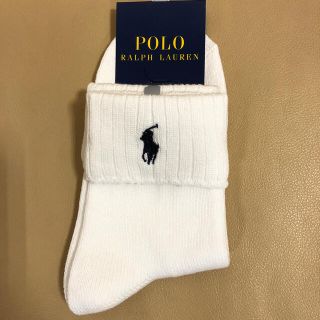 ポロラルフローレン(POLO RALPH LAUREN)の新品　レディース  ポロラルフローレン　超人気折り返し綿ソックス　日本製(ソックス)