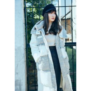 herlipto Tweed Shell Down Long Coat ダウン