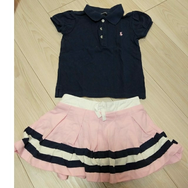 Ralph Lauren(ラルフローレン)のラルフ　ポロシャツ、スカートセット キッズ/ベビー/マタニティのキッズ服女の子用(90cm~)(ワンピース)の商品写真