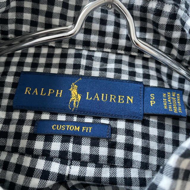 Ralph Lauren(ラルフローレン)のラルフローレン　ギンガムチェックシャツ　ブラック×ホワイト　ワンポイント メンズのトップス(シャツ)の商品写真