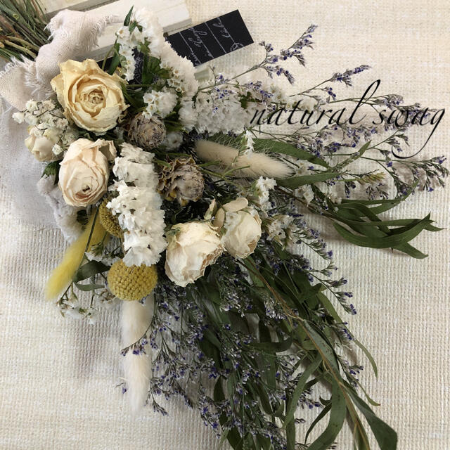 ♡No.595 まる様専用whiteスワッグブーケ♡ - フラワー/ガーデン ♡No.595 まる様専用whiteスワッグブーケ♡ - フラワー/ガーデン