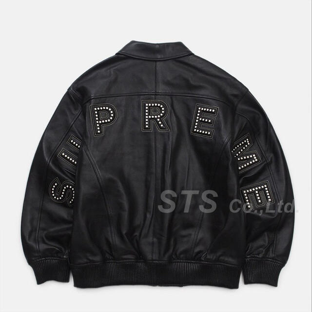 Supreme(シュプリーム)の【値下交渉◎】Studded Arc Logo Leather Jacket メンズのジャケット/アウター(レザージャケット)の商品写真