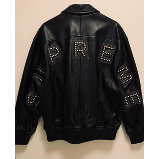 シュプリーム(Supreme)の【値下交渉◎】Studded Arc Logo Leather Jacket(レザージャケット)
