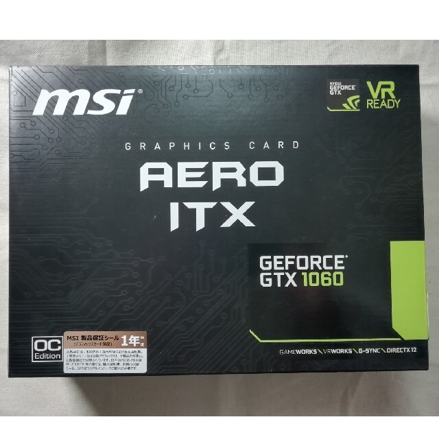 PCパーツMSI GTX1060  AERO ITX 3G OC グラフィックボード