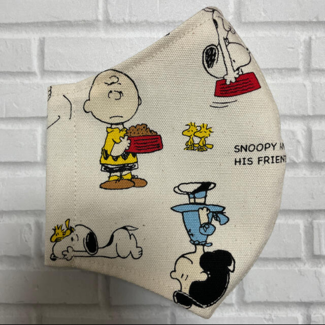 SNOOPY(スヌーピー)のスヌーピー インナーマスク おうち　ホワイト ハンドメイドのハンドメイド その他(その他)の商品写真