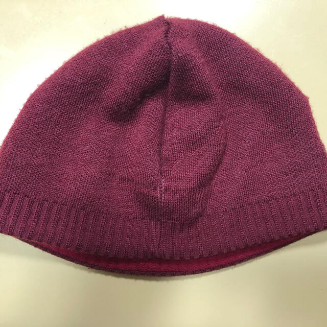 LACOSTE(ラコステ)のラコステ　ニット帽　古着　赤　ビンテージ　中央帽子　フリーサイズ　030926 メンズの帽子(ニット帽/ビーニー)の商品写真