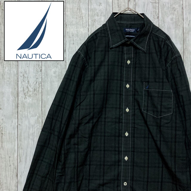 NAUTICA(ノーティカ)の〔古着〕nautica ノーティカ チェックシャツ 刺繍ロゴ メンズのトップス(シャツ)の商品写真