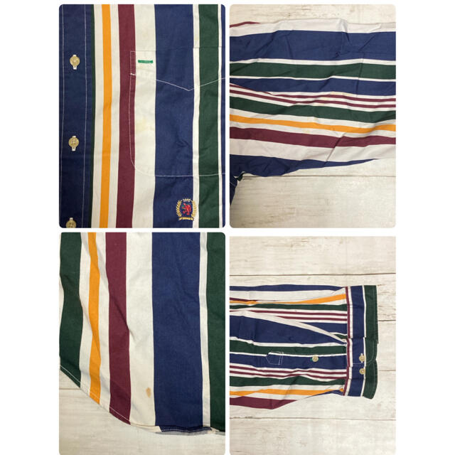 TOMMY HILFIGER(トミーヒルフィガー)の〔古着〕90's トミーヒルフィガー ストライプシャツ メンズのトップス(シャツ)の商品写真