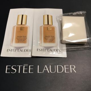 エスティローダー(Estee Lauder)のエスティーローダー　ファンデーション  2袋&スポンジ(サンプル/トライアルキット)