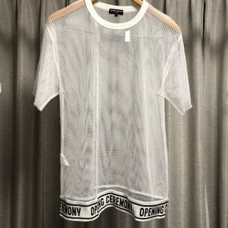 オープニングセレモニー(OPENING CEREMONY)のオープニングセレモニー　ロゴメッシュトップス　opening ceremony(Tシャツ(半袖/袖なし))