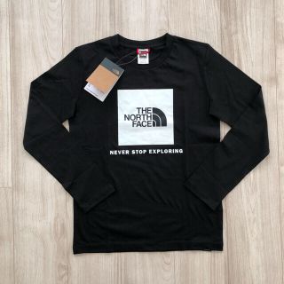 ザノースフェイス(THE NORTH FACE)のmomo様　専用　新作　ノースフェイス　ボックスロゴ　ロンT ブラック　140(Tシャツ/カットソー)