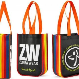 ズンバ(Zumba)の★ズンバストライプ★ミニトートバッグ★新品未使用★正規品(トレーニング用品)