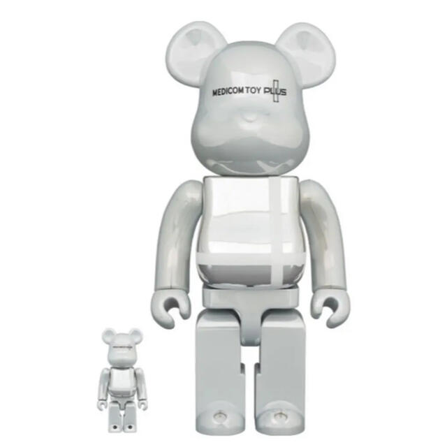 MEDICOM TOY(メディコムトイ)のBE@RBRICK MEDICOM TOY PLUS WHITE CHROME  エンタメ/ホビーのフィギュア(その他)の商品写真