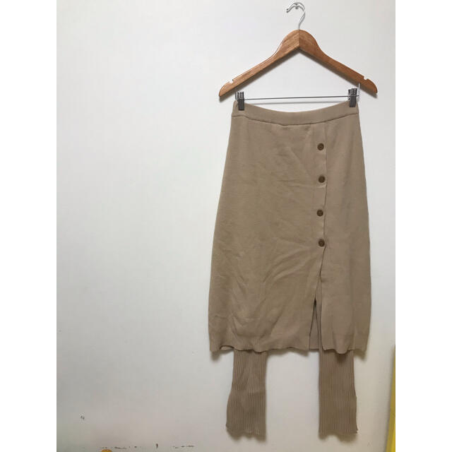 Simplicite(シンプリシテェ)のB.C STOCK✴︎スカート付きレイヤードパンツ レディースのスカート(ひざ丈スカート)の商品写真