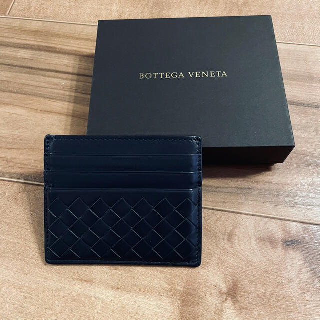 メンズ【美品】BOTTEGA VENETA パスケース ネイビー ボッテガ ヴェネタ