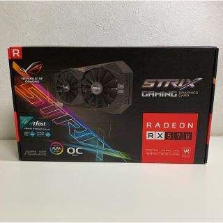 エイスース(ASUS)のASUS ROG-STRIX-RX570-O4G-GAMING(PCパーツ)