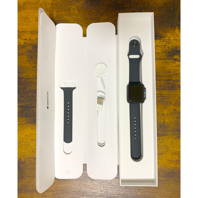 腕時計(デジタル)Apple Watch series3 38mm アルミニウム