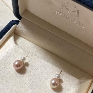 MIKIMOTO ミキモト パール ピアス ベビーパール4.5ミリ 真珠 ロングピアス K18YG イエローゴールド/290573【BJ】