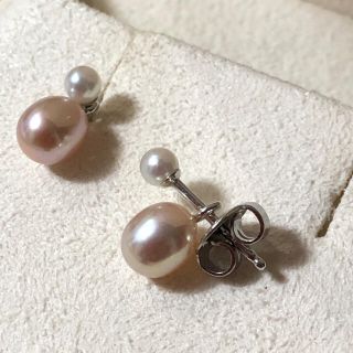 【現行品】MIKIMOTO パールピアス k18 5.5mm