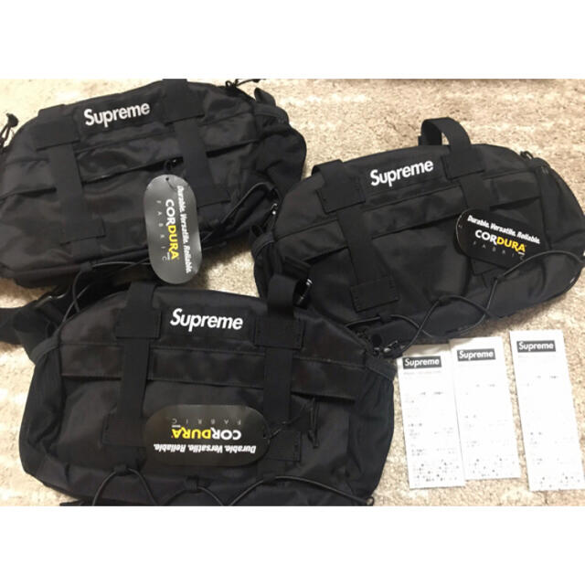 Supreme waist bag 19aw Black